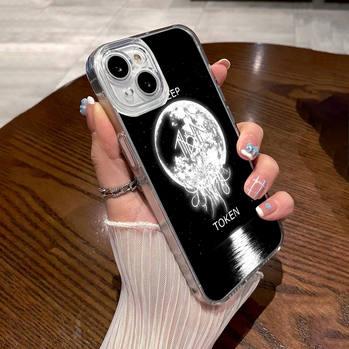 Moonlit Token Phone Case – Dark Aesthetic Full Moon Design Cover for iPhone 11 12 13 14 15 16 Pro Max, Music Fan Gift Idea
