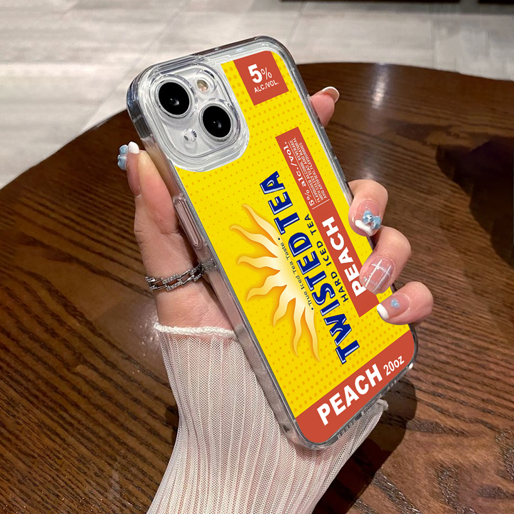 Iced Beverage Can Label Phone Case iPhone X 11 12 13 14 15 16 Pro Max Plus Samsung S22 S23 S24 S24.99 Ultra Plus