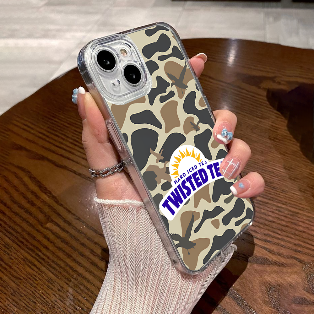 Twisted Tea Camo Phone Case – Dark Aesthetic Full Moon Design Cover for iPhone 11 12 13 14 15 16 Pro Max, Music Fan Gift Idea