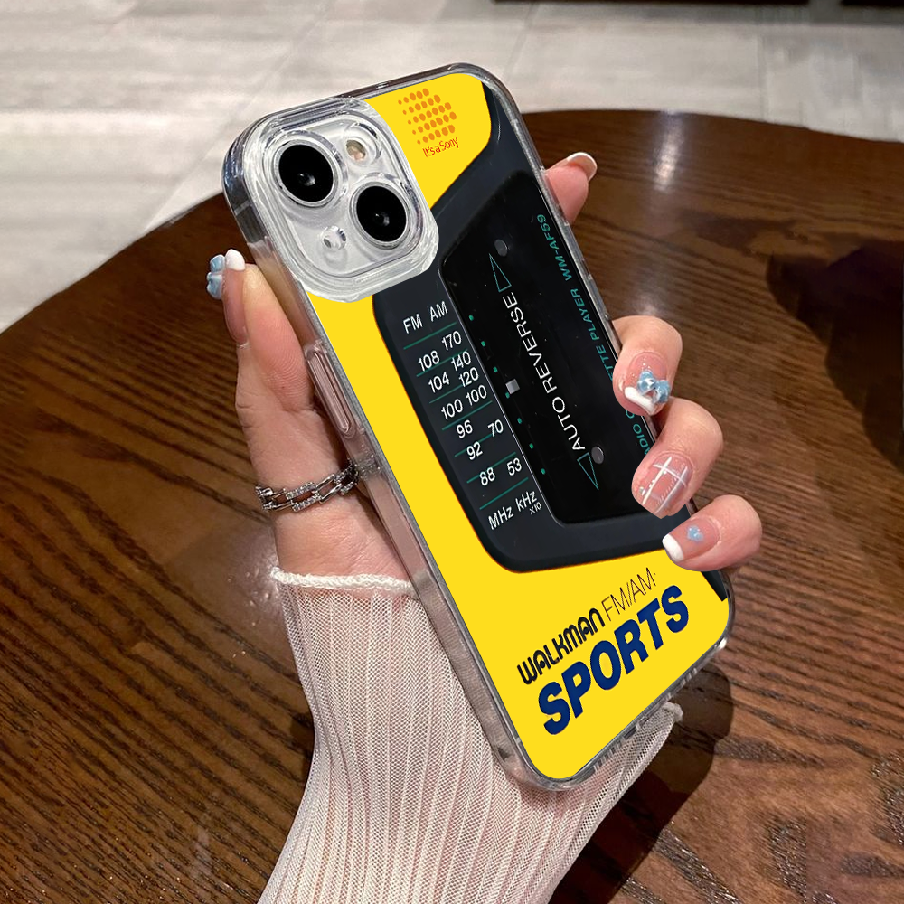 Auto Reverse Tuner Phone Case – Sony-Inspired FM/AM Radio Retro Shell for iPhone 11 12 13 14 15 16 Pro Max Samsung S22 S23 S24 S24.99 Ultra Plus