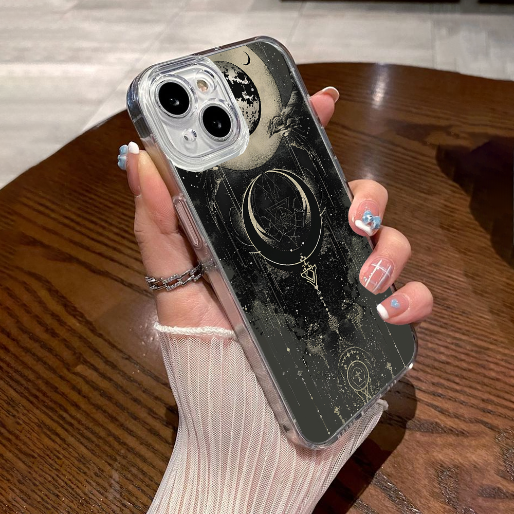 Celestial Moon Magic Phone Case – Occult-Inspired Witchy Cover for iPhone 11 12 13 14 15 16 Pro Max, Mystical Goth Aesthetic