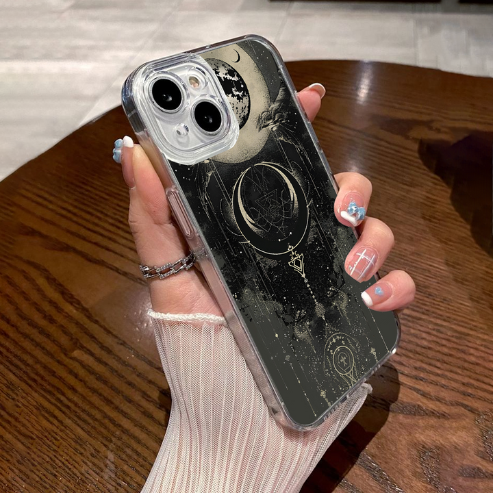 Celestial Moon Magic Phone Case – Occult-Inspired Witchy Cover for iPhone 11 12 13 14 15 16 Pro Max, Mystical Goth Aesthetic