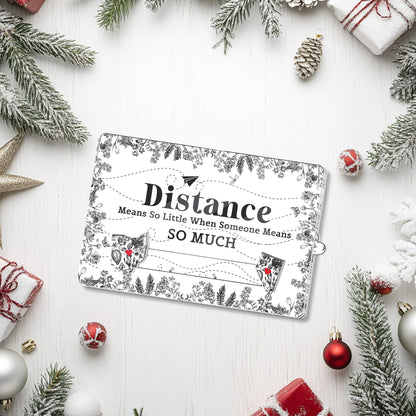 Custom Long Distance Christmas Wooden Gift Card Sleeve – Personalized Photo Gift for Best Friends, Sisters, or Long-Distance Couples