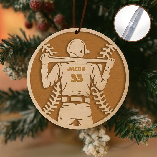 Personalized Baseball Ornament | Custom 2-Layer Acrylic Keepsake for Players & Fans