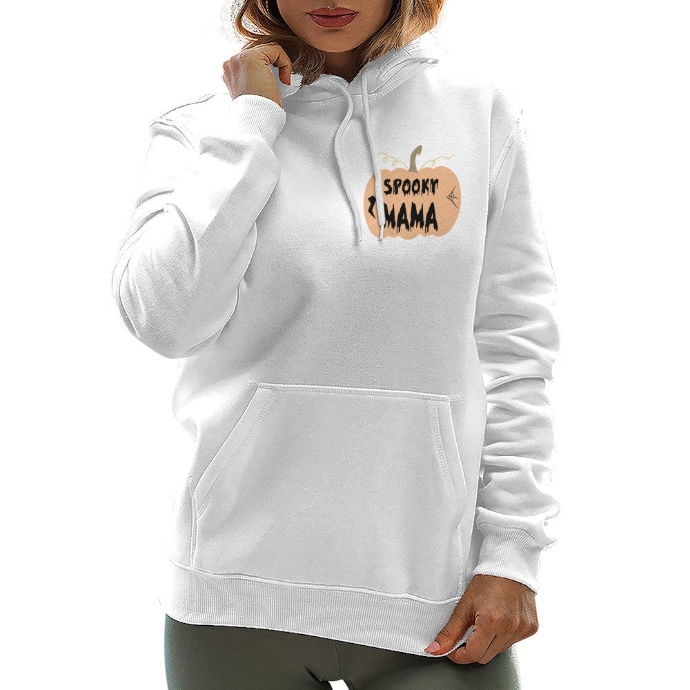 Custom Spooky Mama Hoodie – Personalized Ghost Face Halloween Sweatshirt with Name