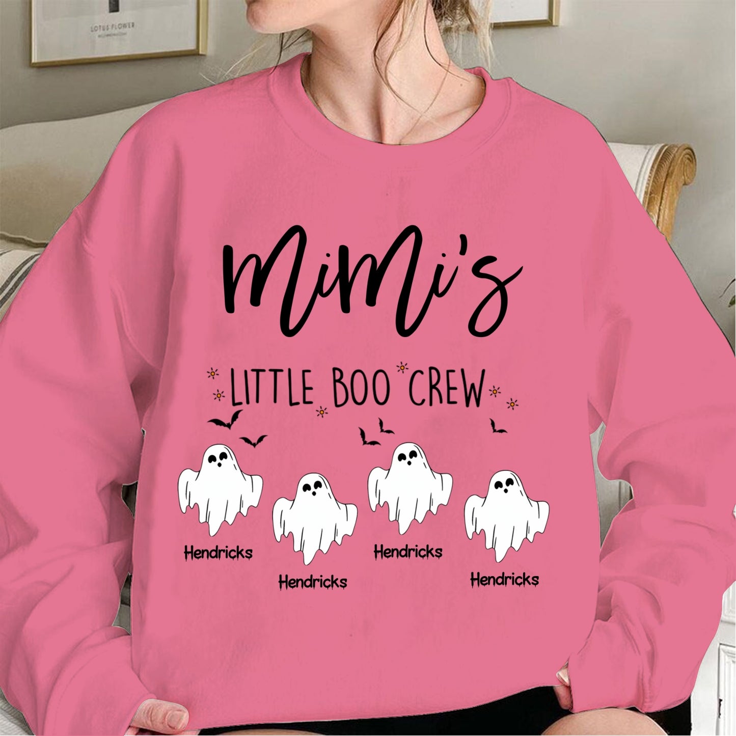 Comfort Colors Halloween Grandma Sweatshirt – Personalized Boo Crew Family Design