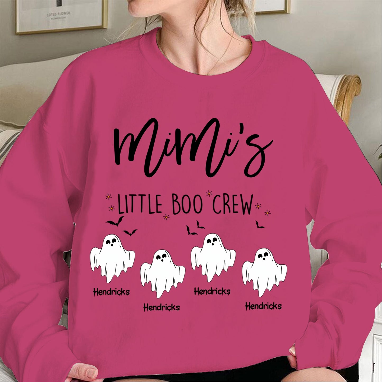 Comfort Colors Halloween Grandma Sweatshirt – Personalized Boo Crew Family Design