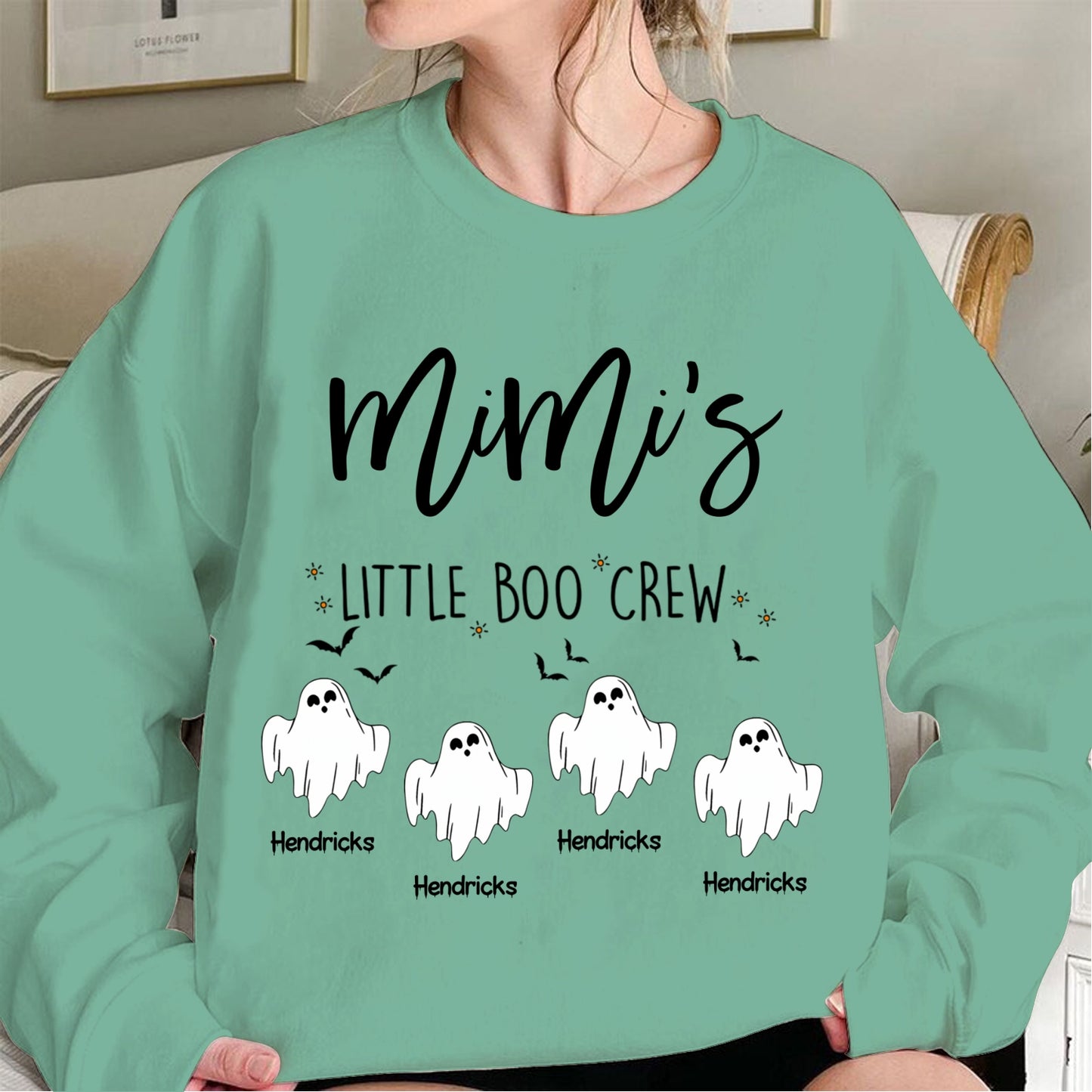 Comfort Colors Halloween Grandma Sweatshirt – Personalized Boo Crew Family Design