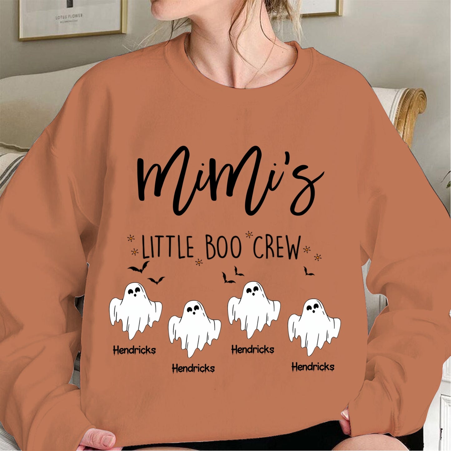 Comfort Colors Halloween Grandma Sweatshirt – Personalized Boo Crew Family Design