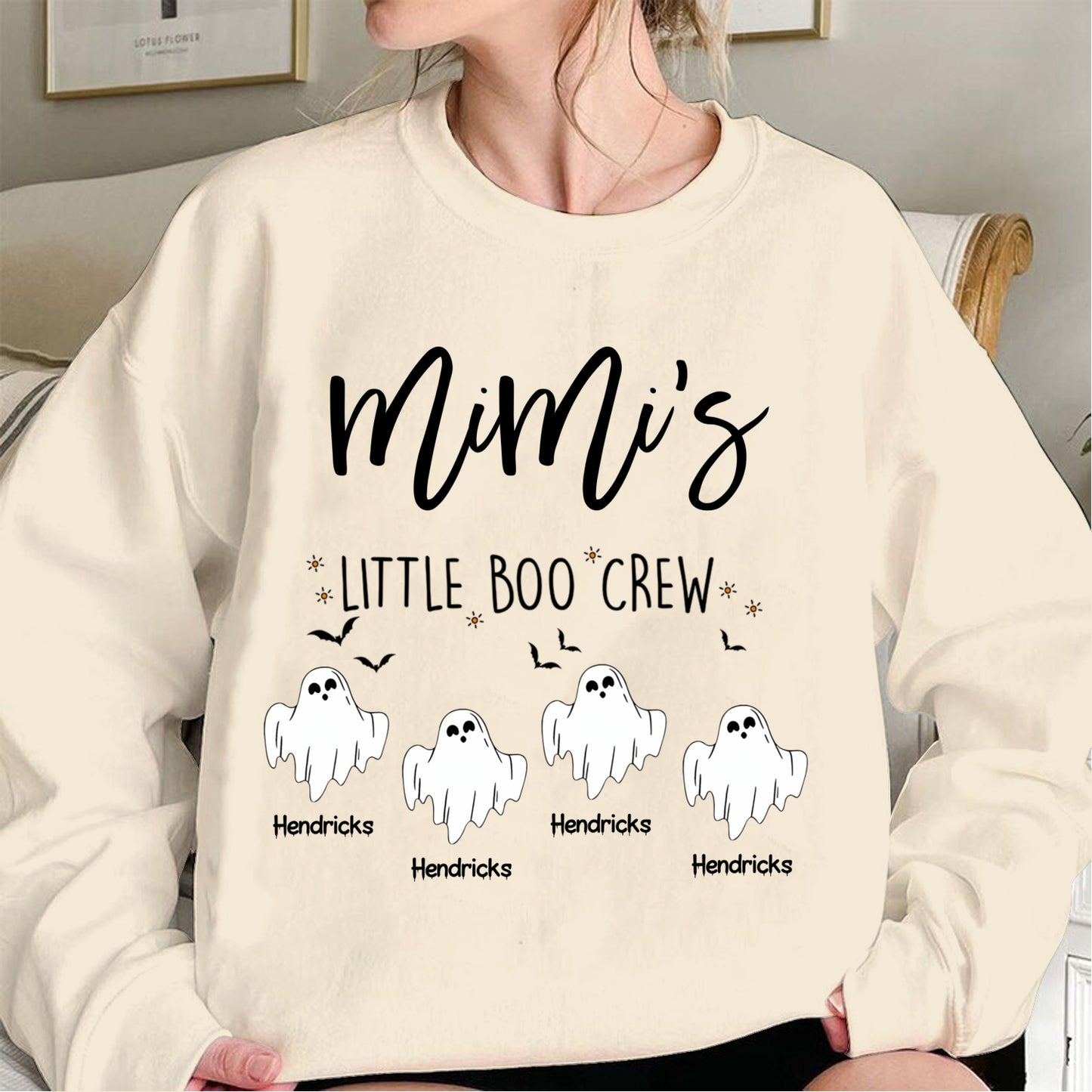 Comfort Colors Halloween Grandma Sweatshirt – Personalized Boo Crew Family Design