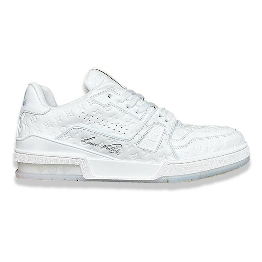 Louis Vuitton LV Trainer Sneaker – Triple White Monogram Embossed Edition
