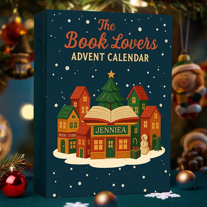 The Book Lovers Advent Calendar – Personalized Christmas Countdown Box for Readers, Bibliophiles & Bookworms, Custom Name Bookstore Holiday Gift Set