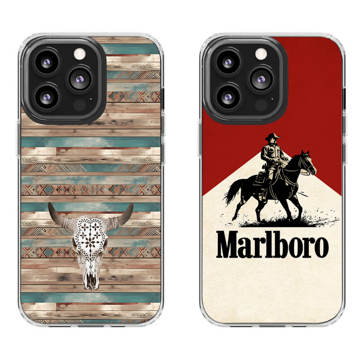 Western Cowboy Skull Phone Case, Perfect Girly Gift For Girl From iPhone 16 15 14 13 12 11 X Pro Max Plus Samsung Galaxy S24.99 S24 S23 S22 S21 Ultra Plus