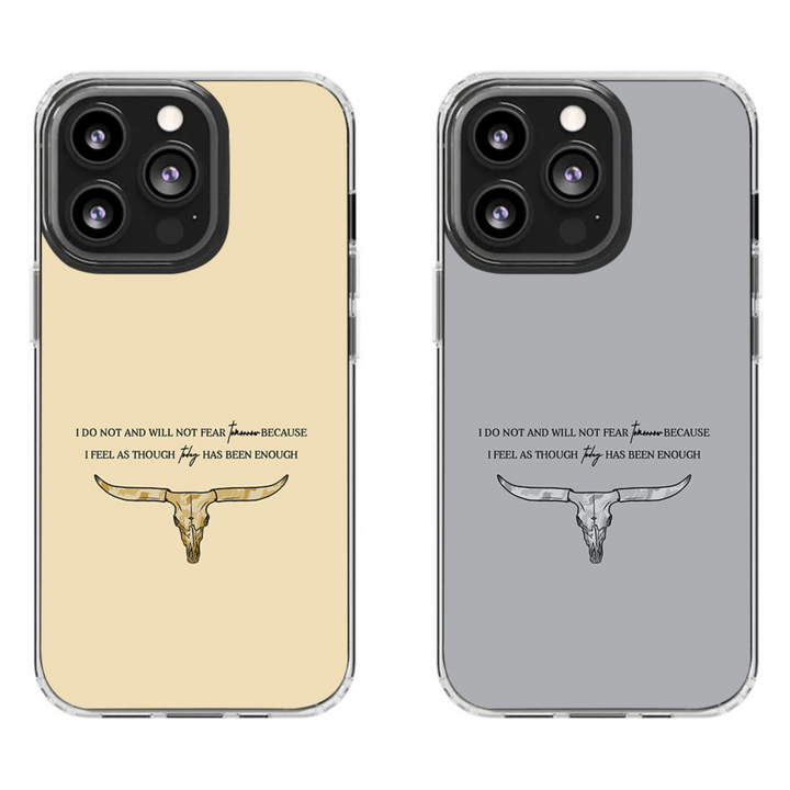 Minimalist Bull Skull Bible Verse Phone Case, Perfect Girly Gift For Girl From iPhone 16 15 14 13 12 11 X Pro Max Plus Samsung Galaxy S24.99 S24 S23 S22 S21 Ultra Plus