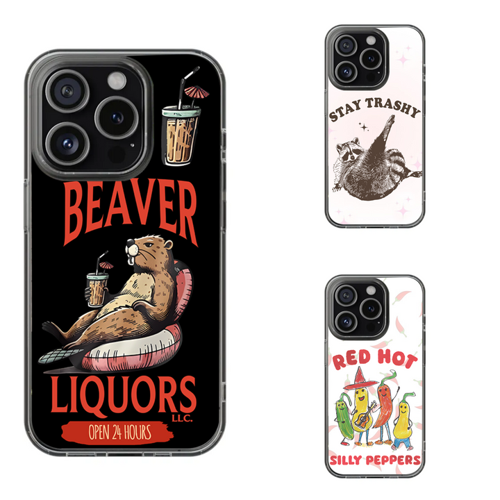 Chill Beaver Vintage Art Phone Case, Perfect Girly Gift For Girl From iPhone 16 15 14 13 12 11 X Pro Max Plus Samsung Galaxy S24.99 S24 S23 S22 S21 Ultra Plus