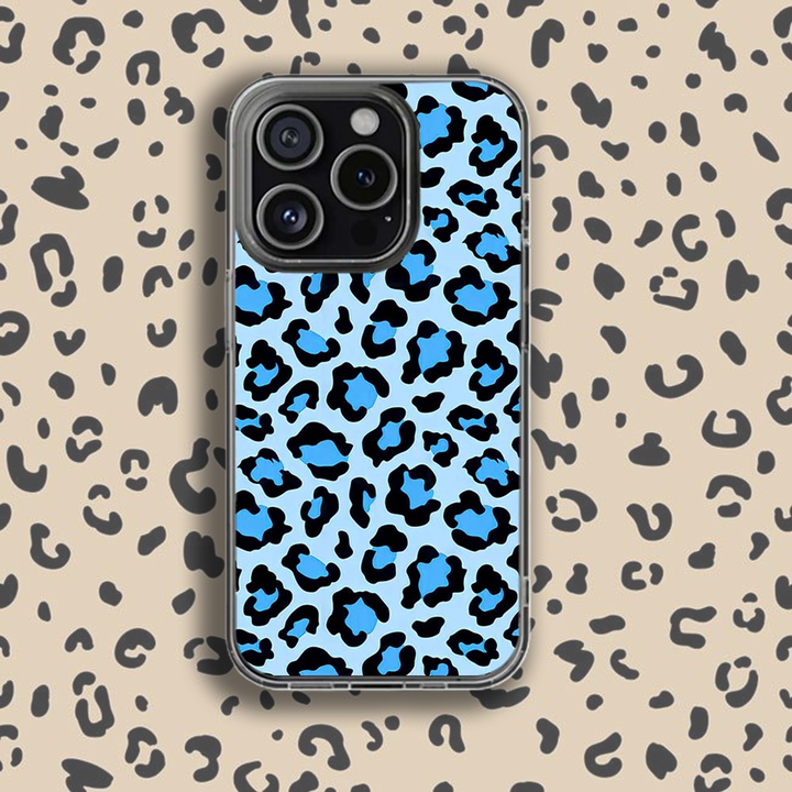 Leopard Print Phone Case Collection – Glittery Pink & Cool Blue