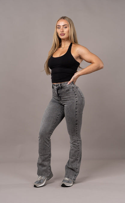 Flared - Heavy Washed Grey