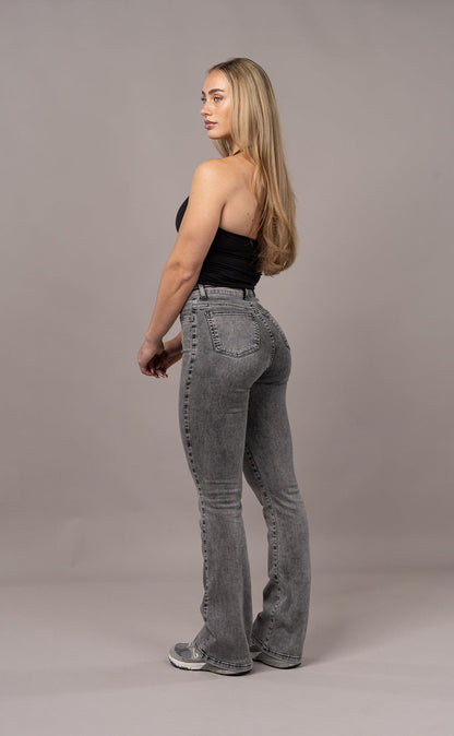 Flared - Heavy Washed Grey