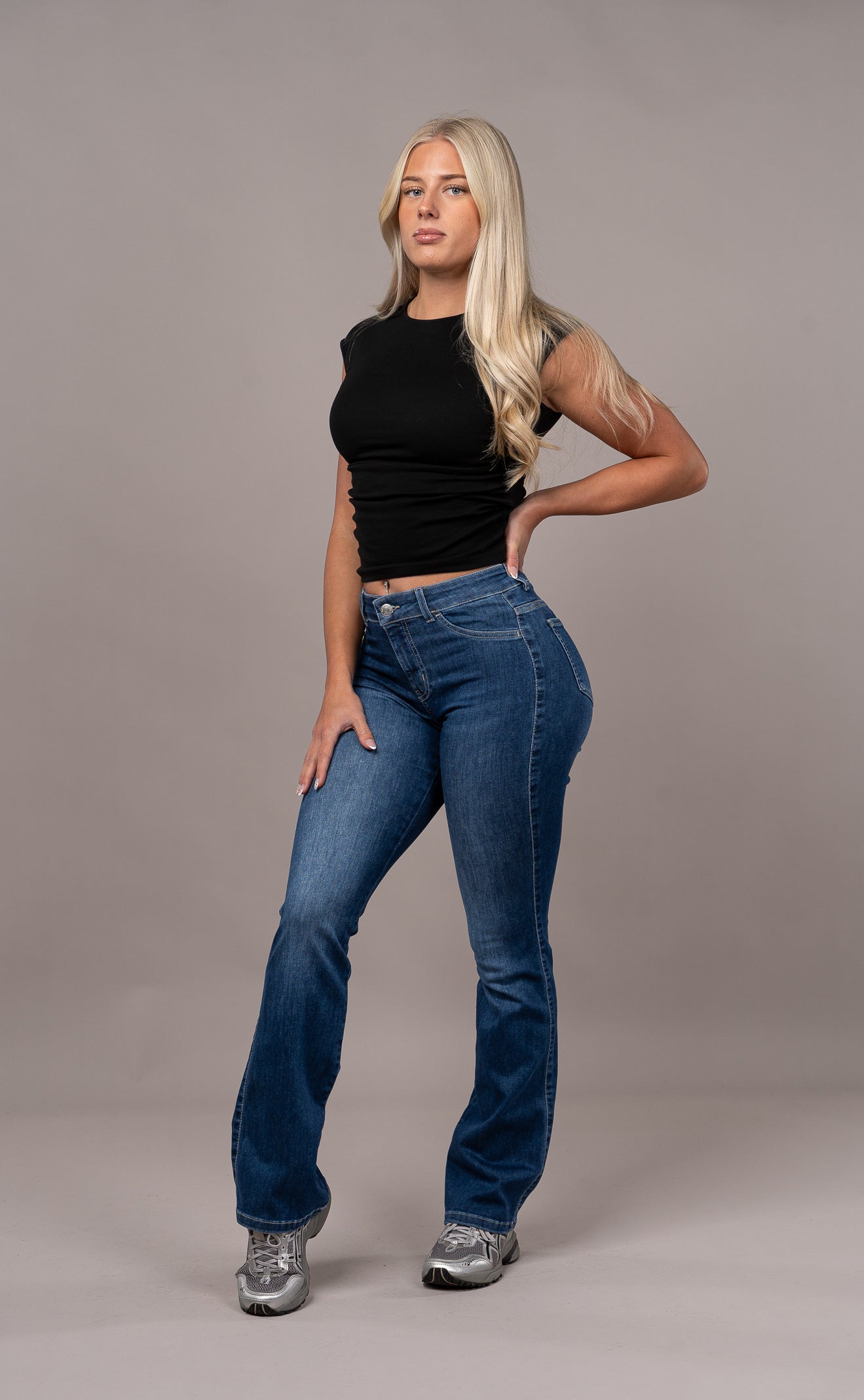 Flared Mid - Sapphire Blue