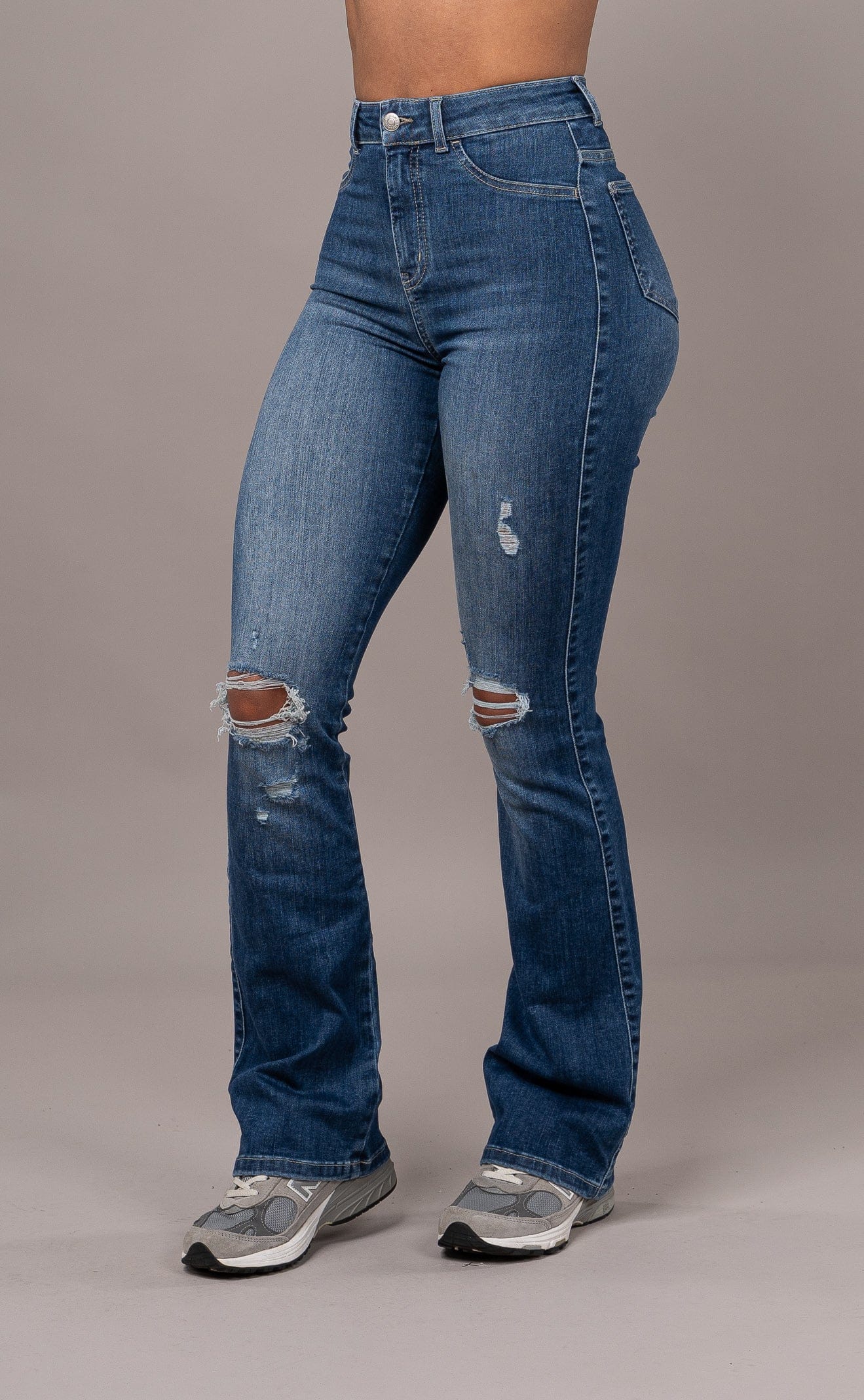 Flared Ripped - Sapphire Blue