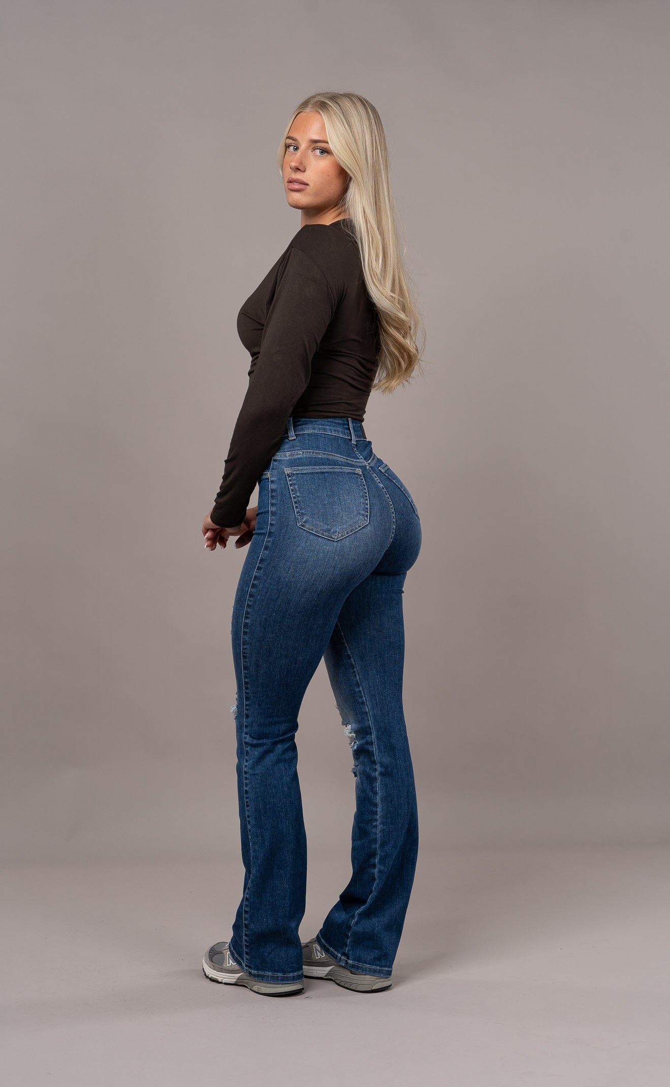 Flared Ripped - Sapphire Blue