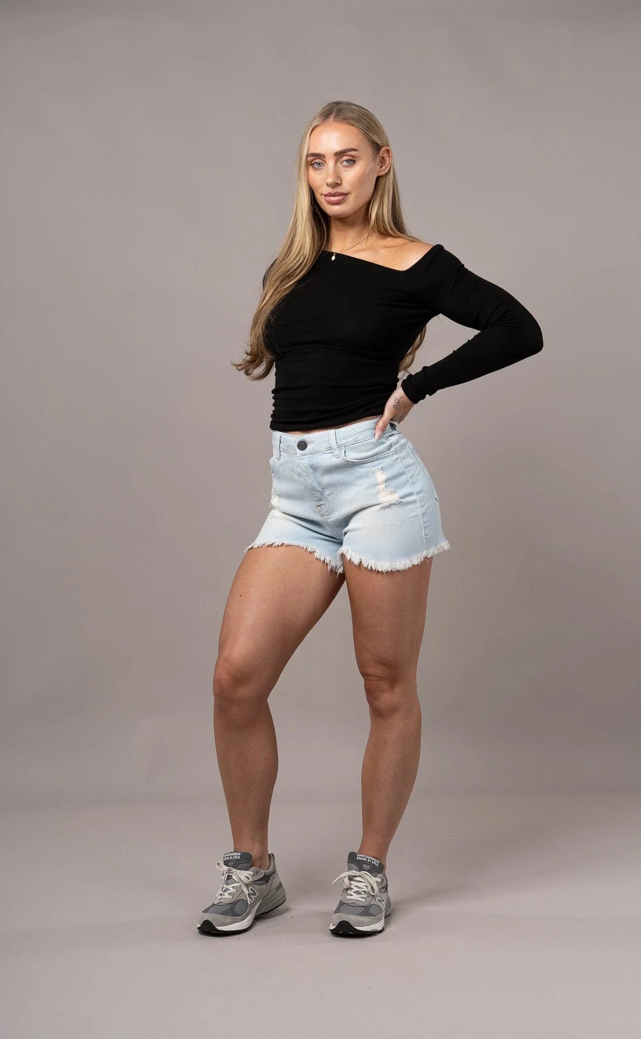 Ripped Shorts - Vintage Blue