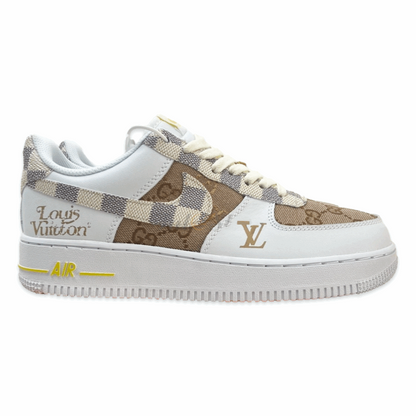 Louis Vuitton x Nike Air Force 1 White Brown
