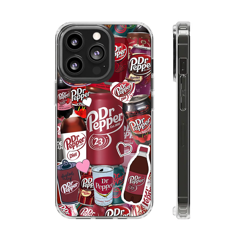 Kawaii Dr Pepper Can Phone Case From iPhone 16 15 14 13 12 11 X Pro Max Plus Samsung Galaxy S24.99 S24 S23 S22 S21 Ultra Plus