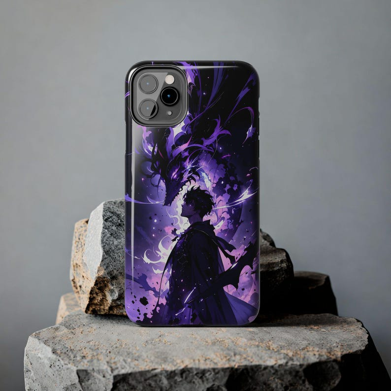 Dark Hunter Phone Case – Dark Shadow Anime Design for iPhone 15 Pro Max/14/13/12/11/XR/SE – Gift for Anime Fans