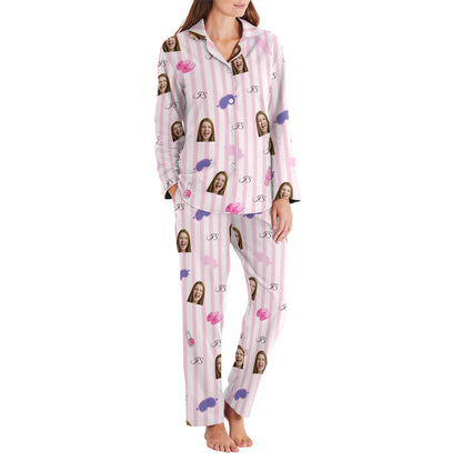 Custom Family Pajamas – Personalized Name, Color & Photo , Matching Set for Dad, Mom & Kids , Cozy Christmas Sleepwear Gift