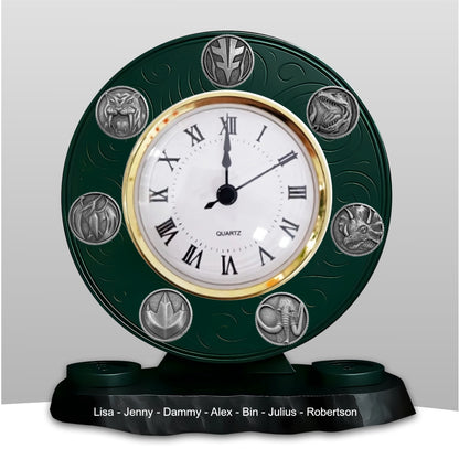 Custom Superhero Family Name Clock – Personalized Acrylic Desk Clock