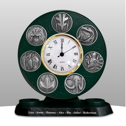 Custom Superhero Family Name Clock – Personalized Acrylic Desk Clock