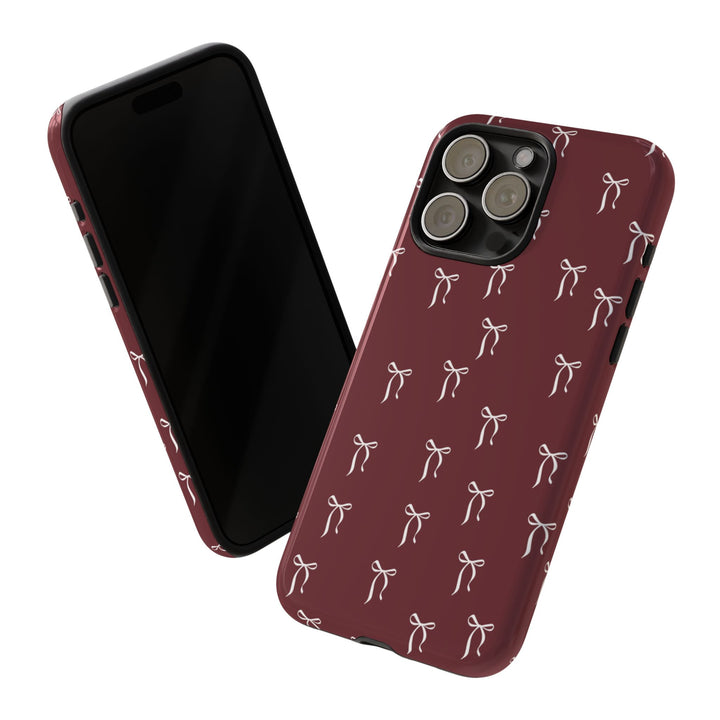 Ribbon Pattern Aesthetic Phone Case – iPhone 11/12/13/14/15/16 & Samsung Galaxy S21/S22/S23/S24/Z Flip/Z Fold
