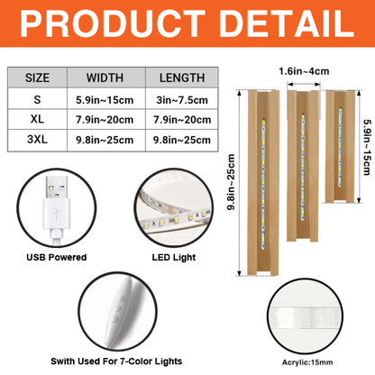 Custom LED Acrylic 2026 Calendar Lamp – Personalized Gift for Parents & Newborns, Photo Night Light for Family - The Day You Became My Parents