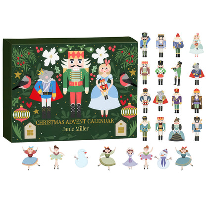 Custom Nutcracker Advent Calendar – Personalized Christmas Countdown Gift