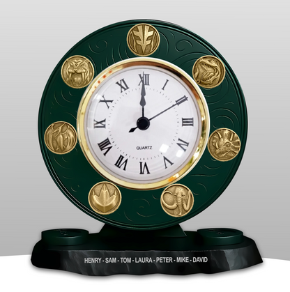 Custom Superhero Family Name Clock – Personalized Acrylic Desk Clock