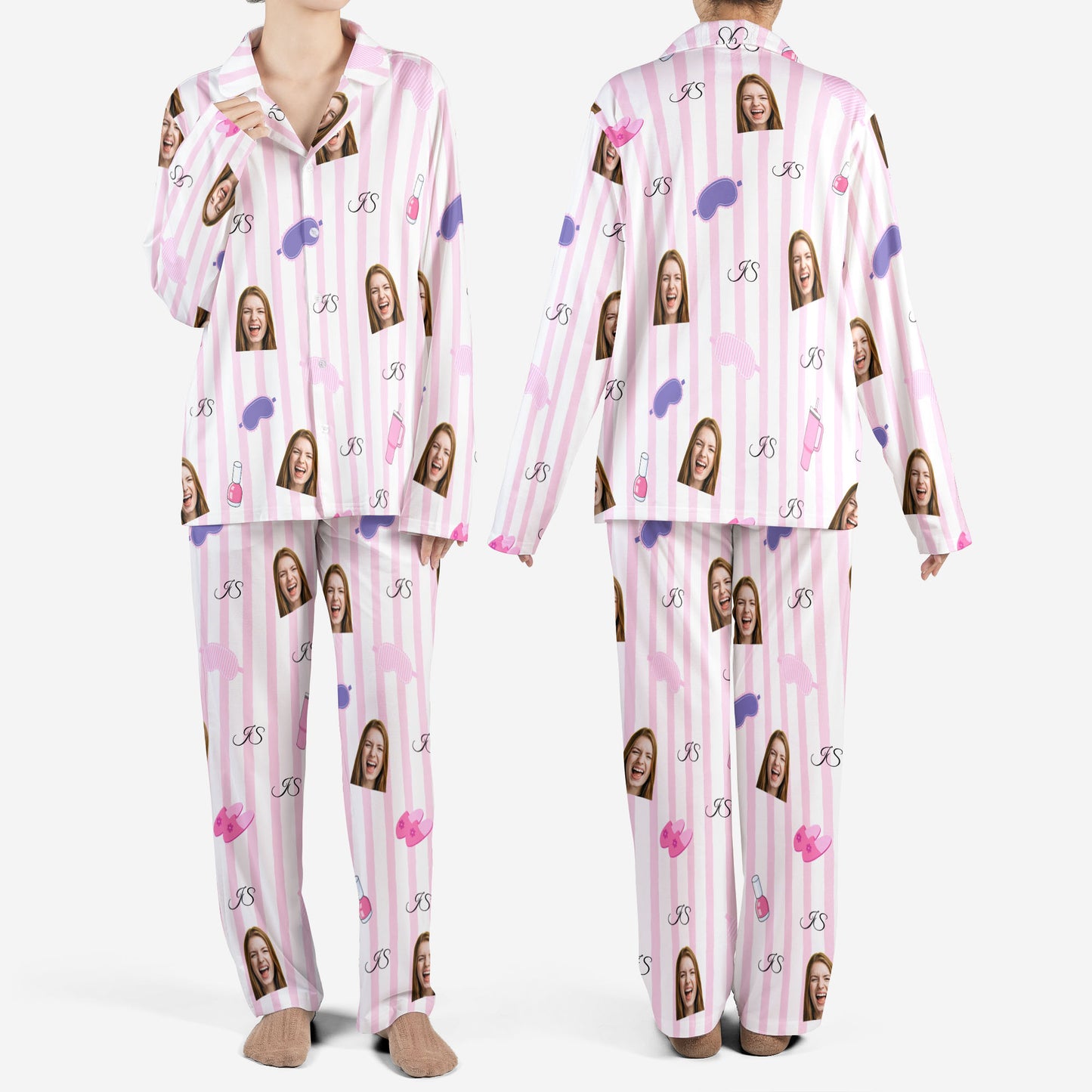Custom Family Pajamas – Personalized Name, Color & Photo , Matching Set for Dad, Mom & Kids , Cozy Christmas Sleepwear Gift