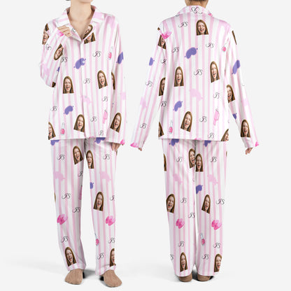 Custom Family Pajamas – Personalized Name, Color & Photo , Matching Set for Dad, Mom & Kids , Cozy Christmas Sleepwear Gift