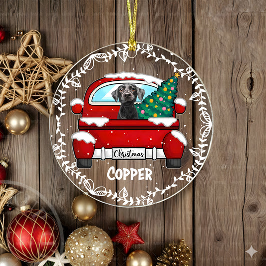 Custom Dog Christmas Ornament – Personalized Pet Photo Decoration