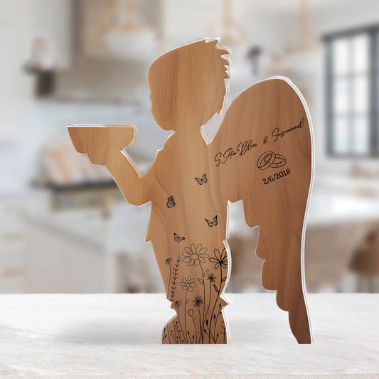 Engraved Poplar Keepsake - Personalized Wooden Memorial Cross