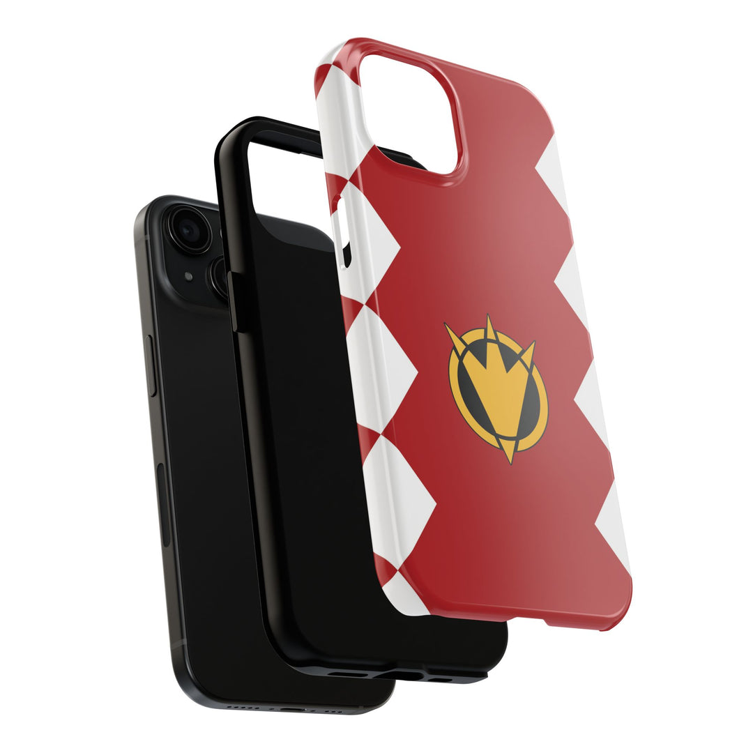 Mighty Morphin’ Phone Case – Power Rangers-Inspired Design, Dino Emblems, Bold Retro Colors, Glossy Armor for ‘90s Kids & Gen Z Heroes