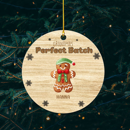 Gingerbread 2-Layer Wooden Ornament – Personalized Perfect Batch Holiday Gift for Christmas