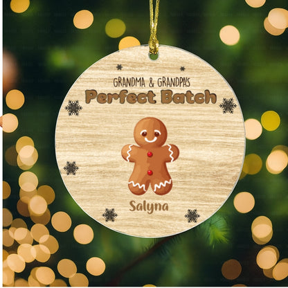 Gingerbread 2-Layer Wooden Ornament – Personalized Perfect Batch Holiday Gift for Christmas