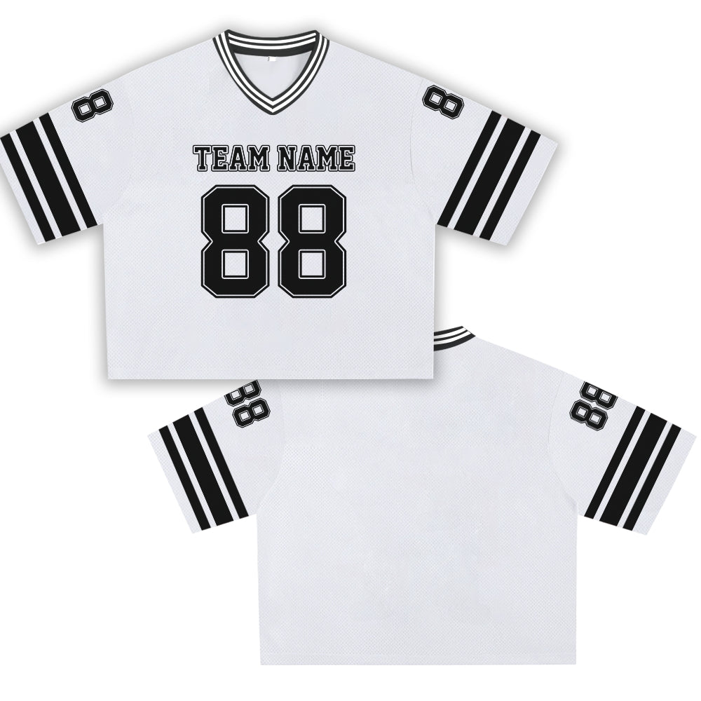 Custom Football Jersey Crop Top – Personalized Sport Uniform with Team Name & Number