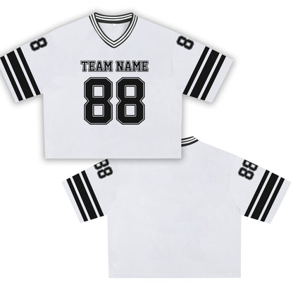Custom Football Jersey Crop Top – Personalized Sport Uniform with Team Name & Number