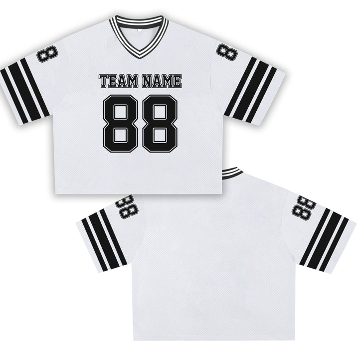 Custom Football Jersey Crop Top – Personalized Sport Uniform with Team Name & Number