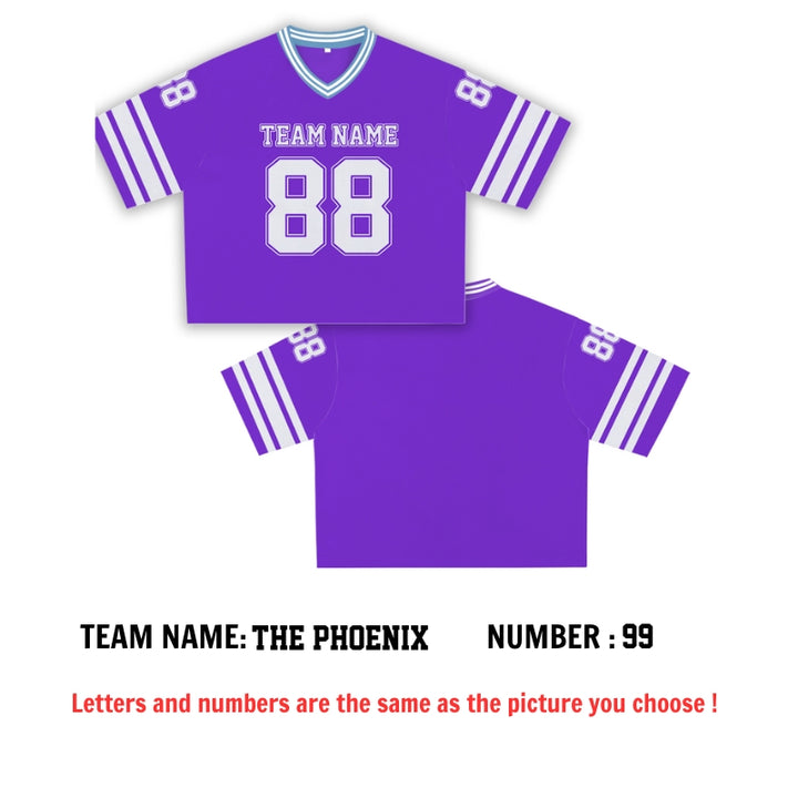 Custom Football Jersey Crop Top – Personalized Sport Uniform with Team Name & Number