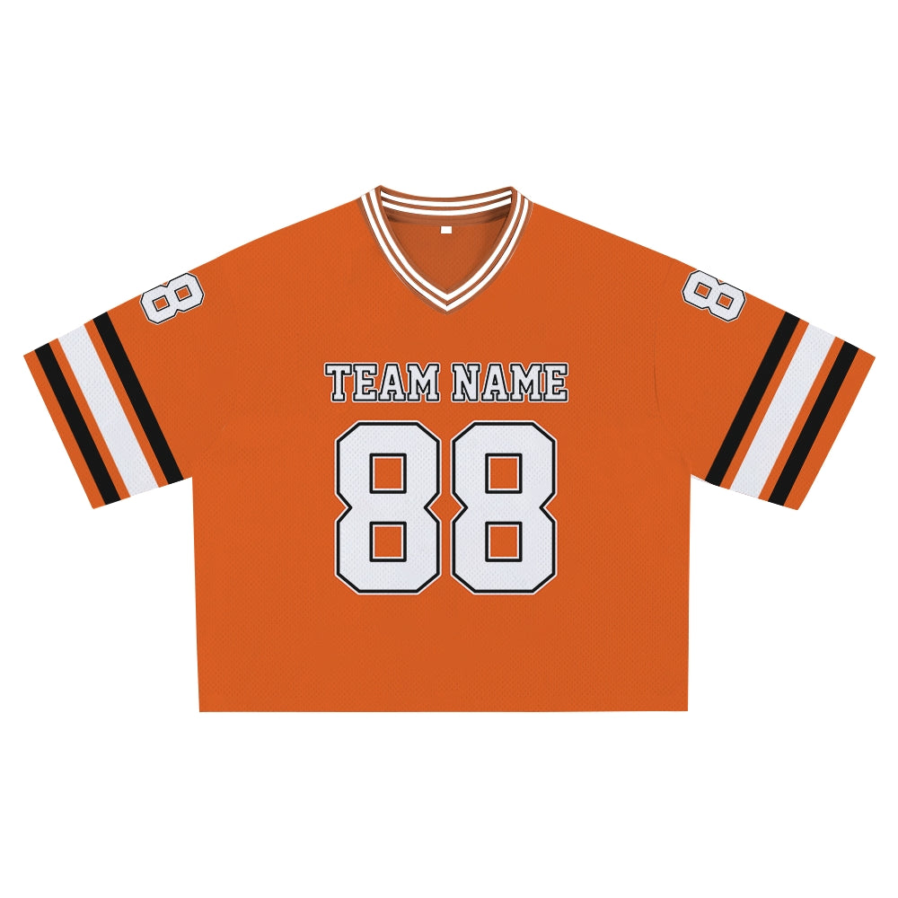 Custom Football Jersey Crop Top – Personalized Sport Uniform with Team Name & Number