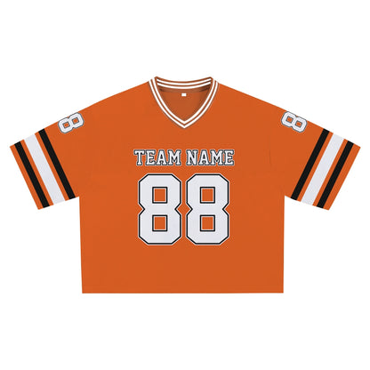 Custom Football Jersey Crop Top – Personalized Sport Uniform with Team Name & Number