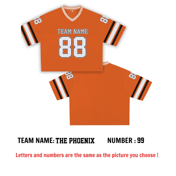 Custom Football Jersey Crop Top – Personalized Sport Uniform with Team Name & Number